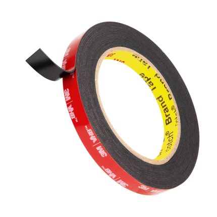 3M Double Sided Mounting Tape VHB 0.5" x 15.4 Ft 0.025in Thick Black 5925 Heavy Duty Foam Tape Strong Adhesive for Car D??cor Home Office Logos